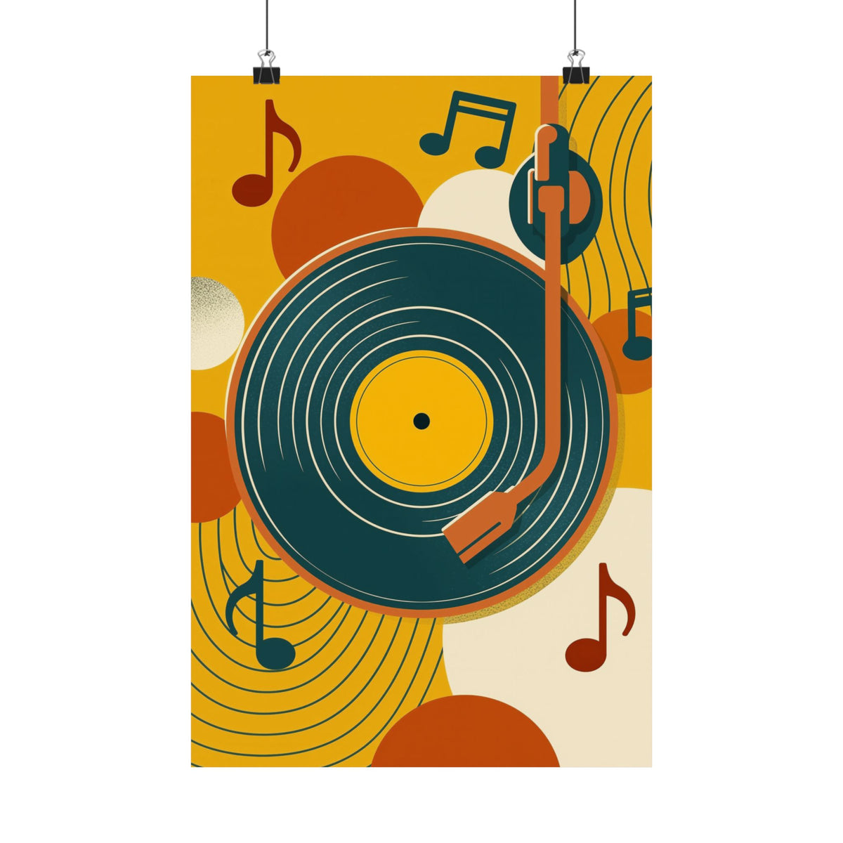 Vinyl Record Poster - Retro Mid-Century Music Wall Art