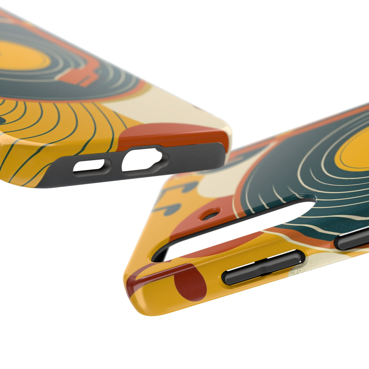 Vinyl Record Phone Case - Retro Mid-Century Music Design