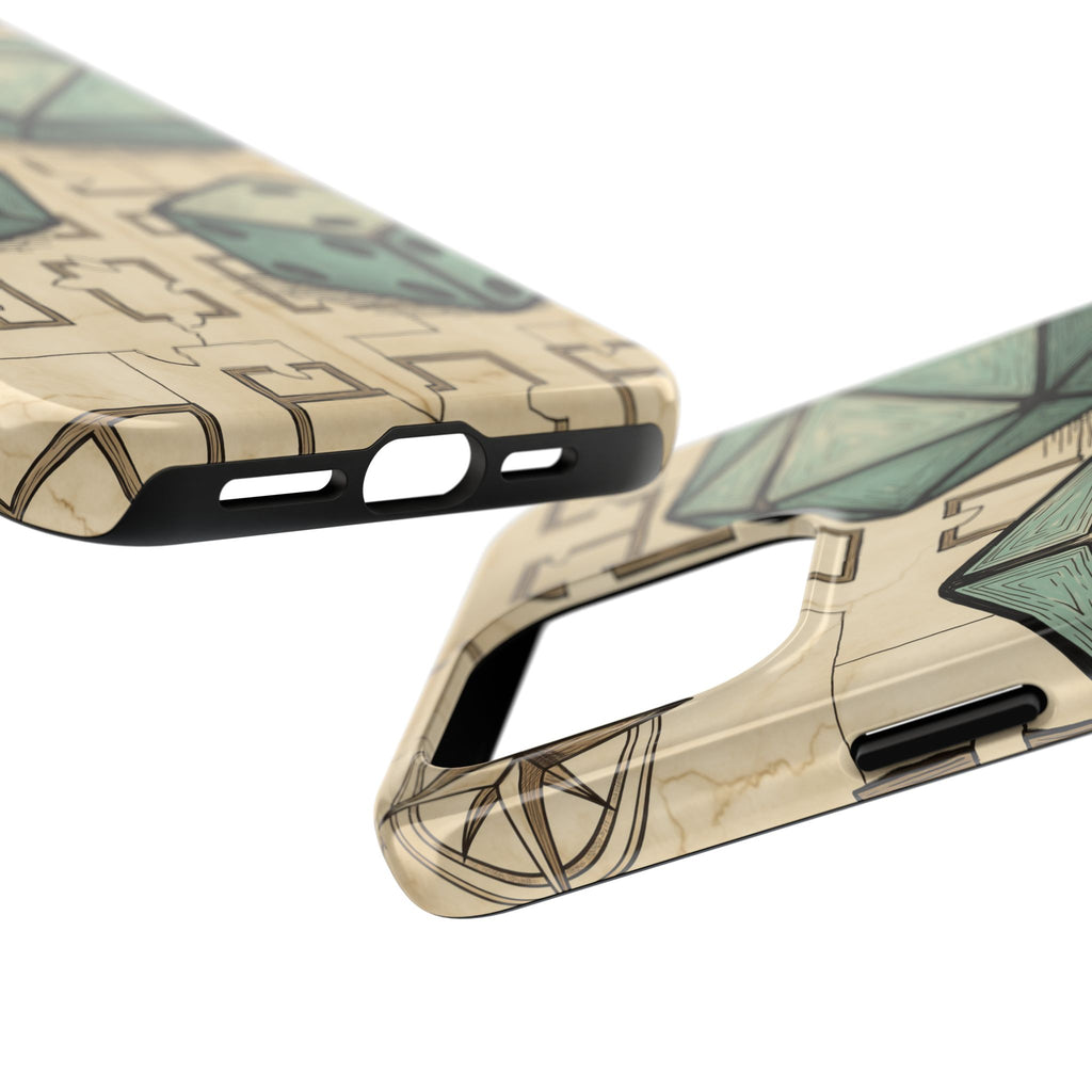 Tabletop RPG Phone Case - Polyhedral Dice and Dungeon Map