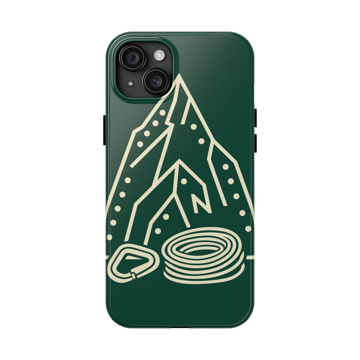 Rock Climbing Phone Case - Mountain Route, Rope and Carabiner