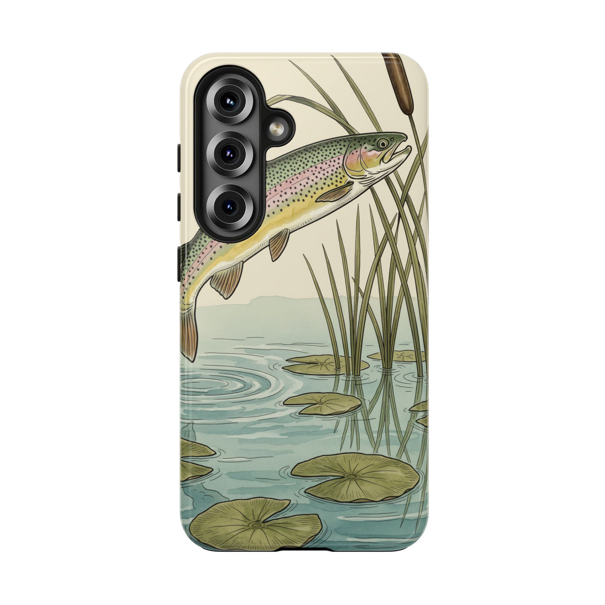 Trout Fishing Phone Case - Vintage Field Guide Fish Illustration