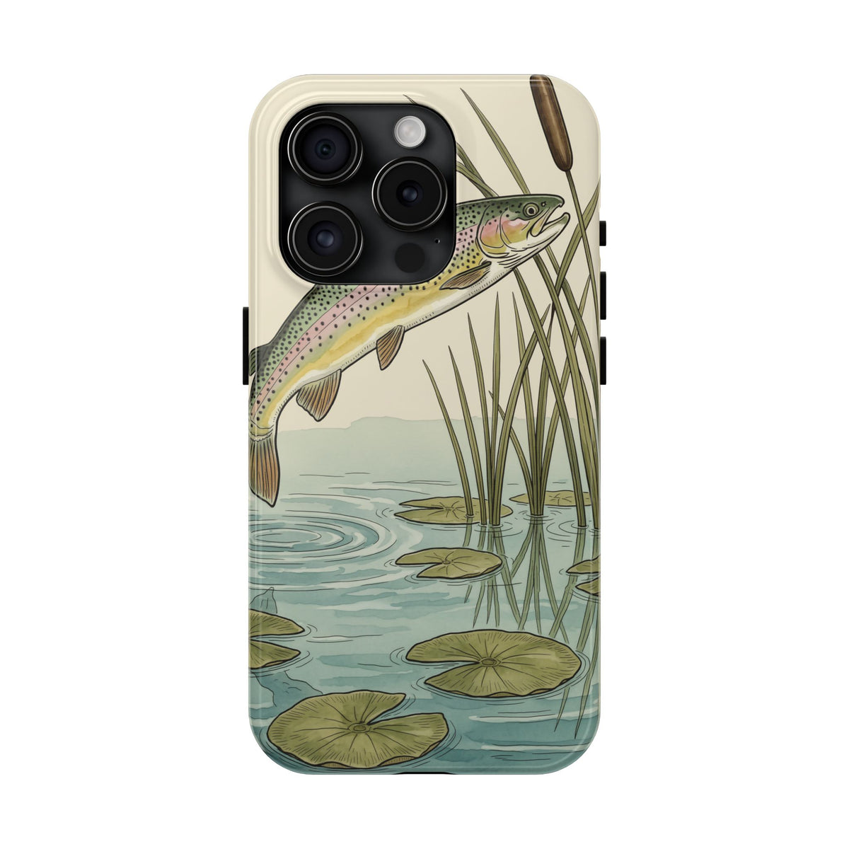 Trout Fishing Phone Case - Vintage Field Guide Fish Illustration