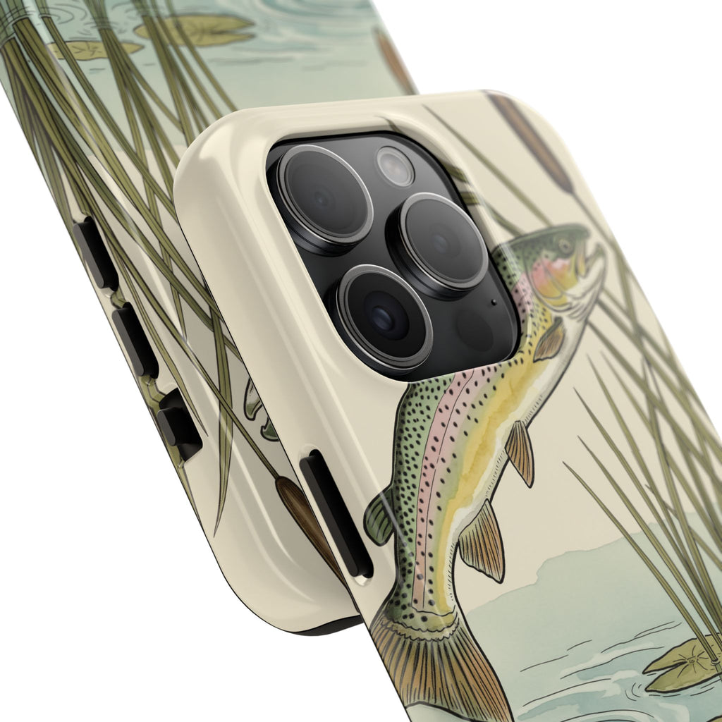 Trout Fishing Phone Case - Vintage Field Guide Fish Illustration