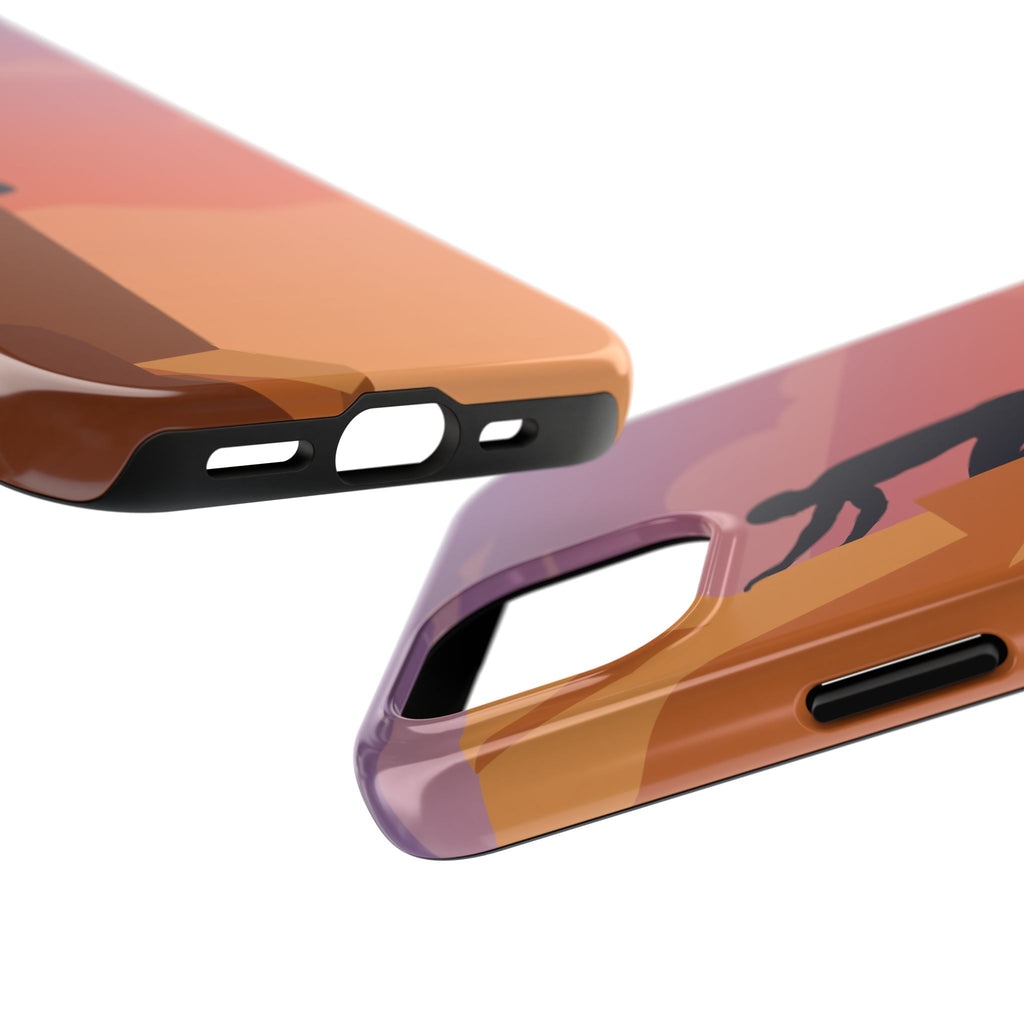 Rock Climber Phone Case - Sandstone Cliff Sunset Silhouette