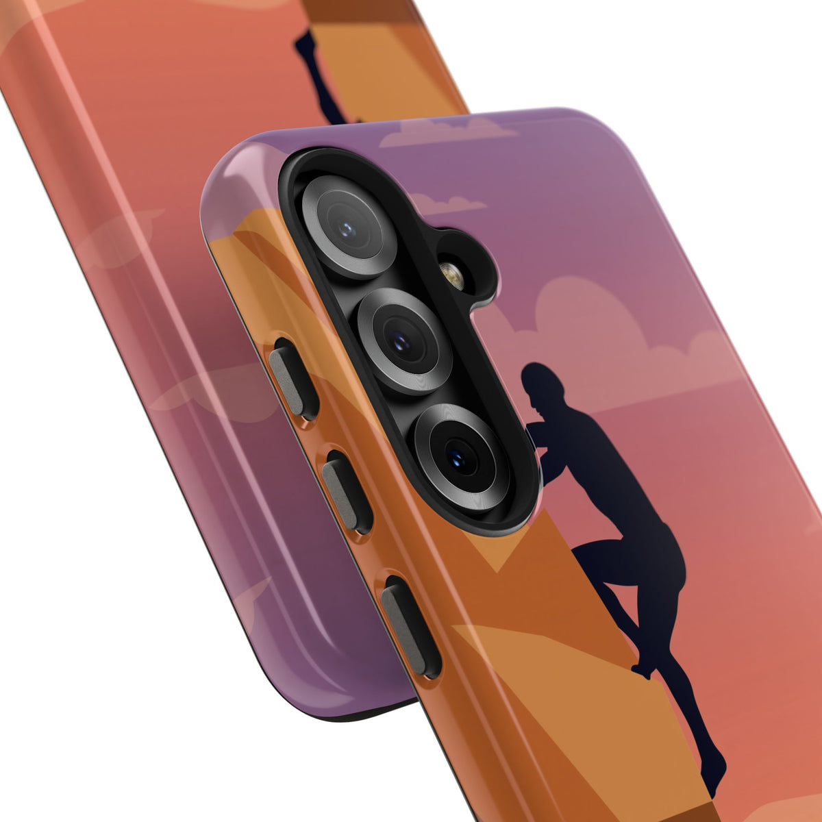 Rock Climber Phone Case - Sandstone Cliff Sunset Silhouette