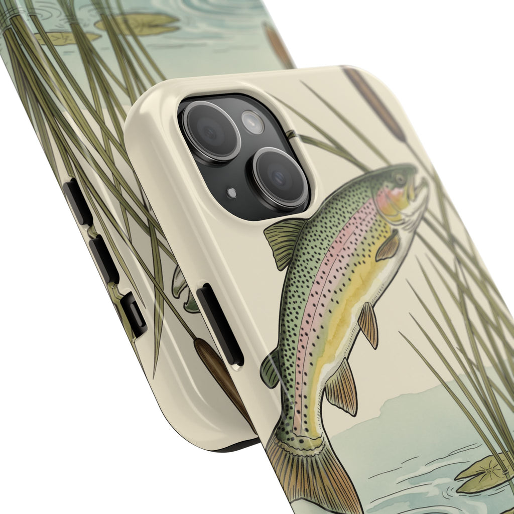 Trout Fishing Phone Case - Vintage Field Guide Fish Illustration