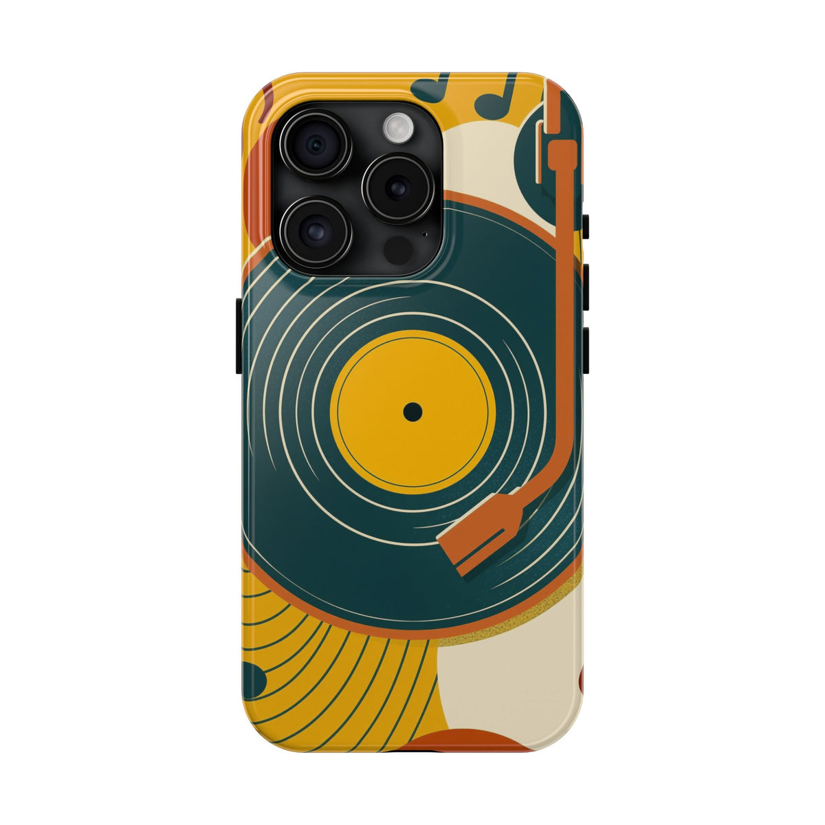 Vinyl Record Phone Case - Retro Mid-Century Music Design