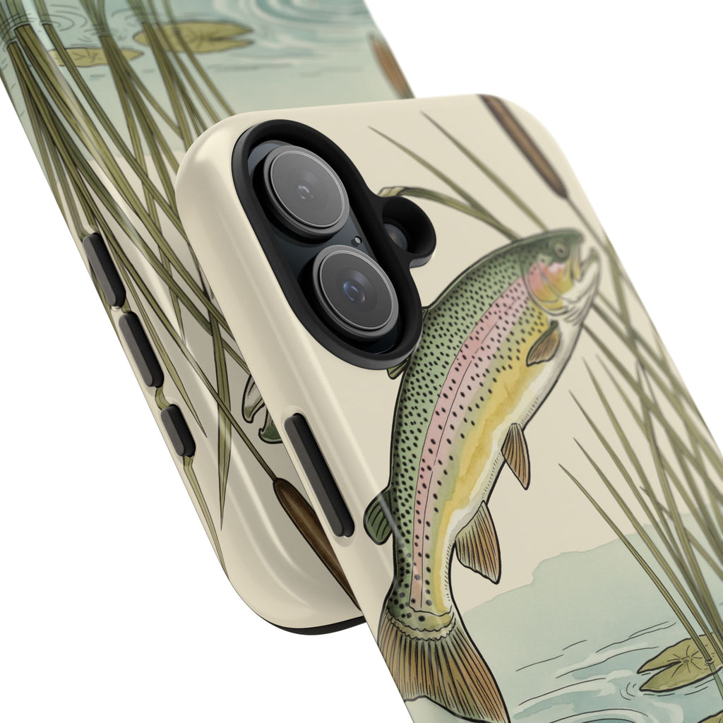 Trout Fishing Phone Case - Vintage Field Guide Fish Illustration