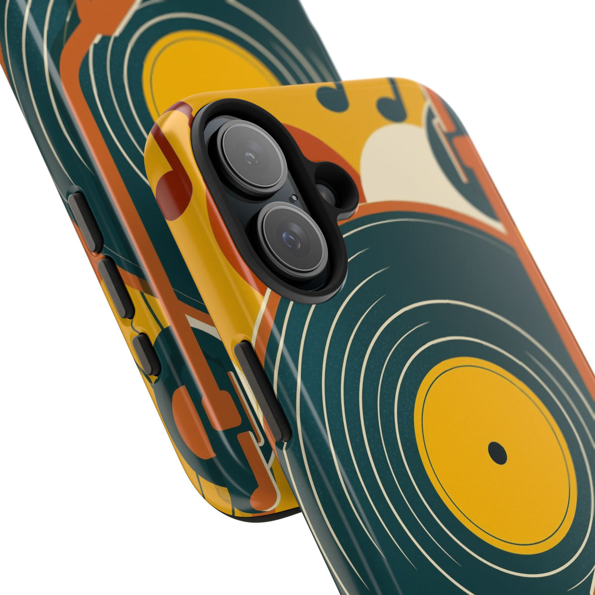 Vinyl Record Phone Case - Retro Mid-Century Music Design