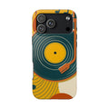 Vinyl Record Phone Case - Retro Mid-Century Music Design