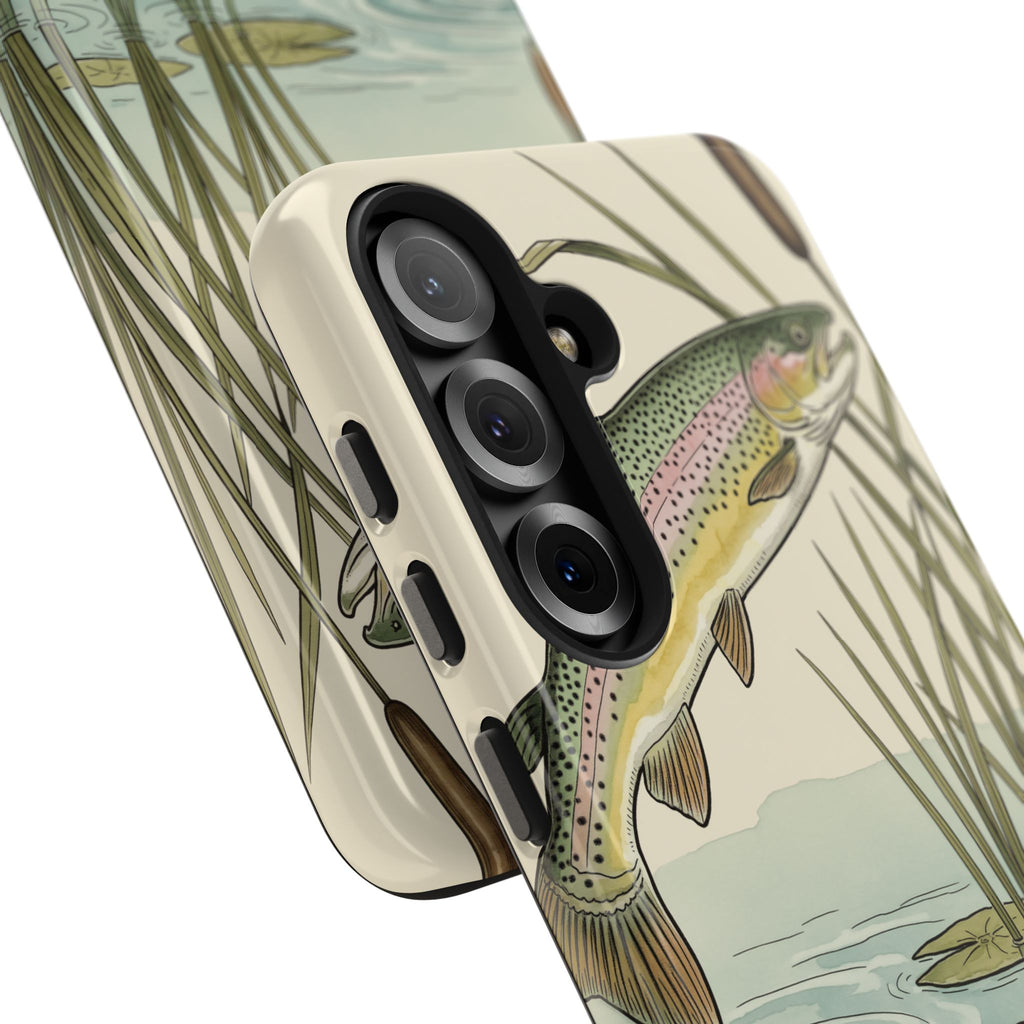 Trout Fishing Phone Case - Vintage Field Guide Fish Illustration