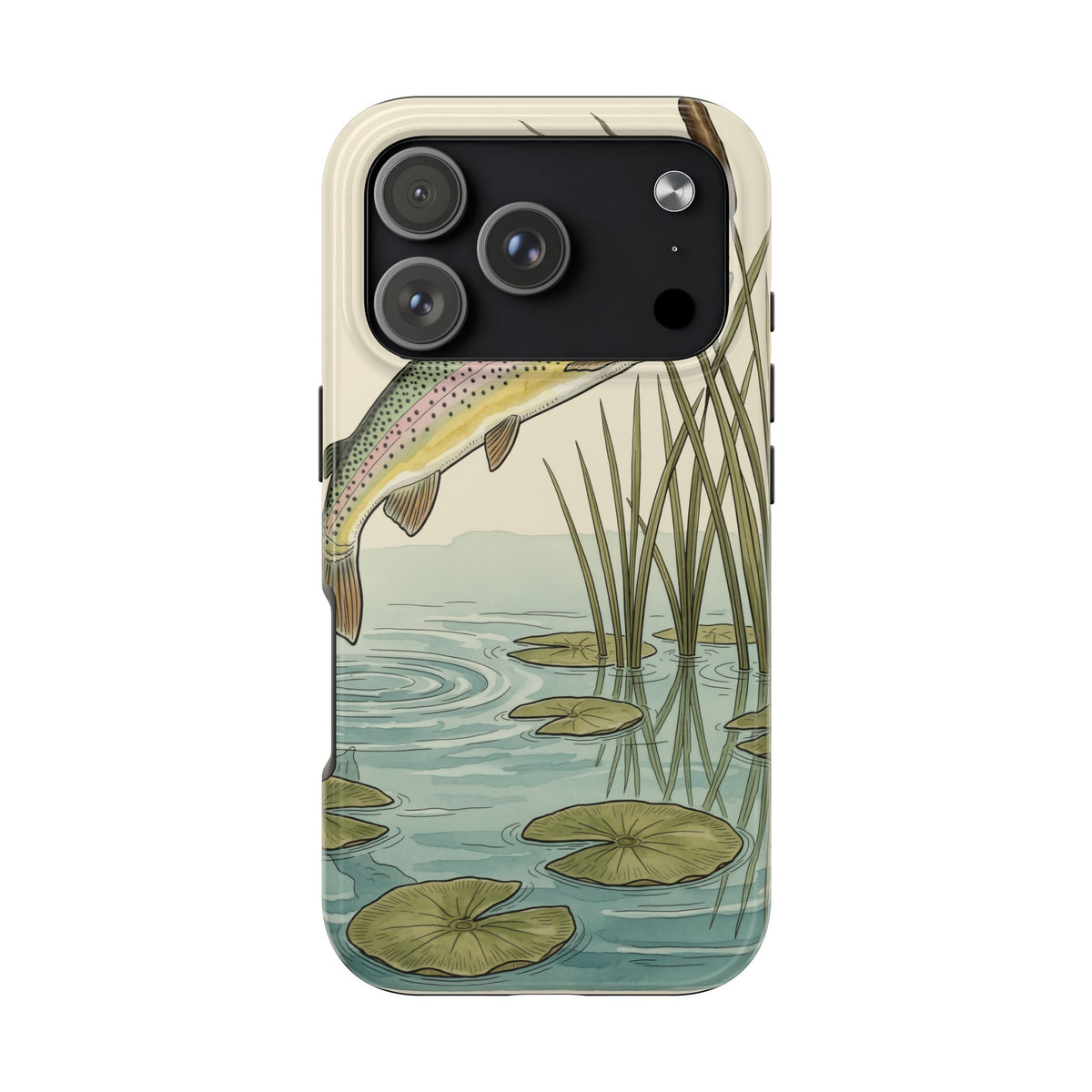 Trout Fishing Phone Case - Vintage Field Guide Fish Illustration