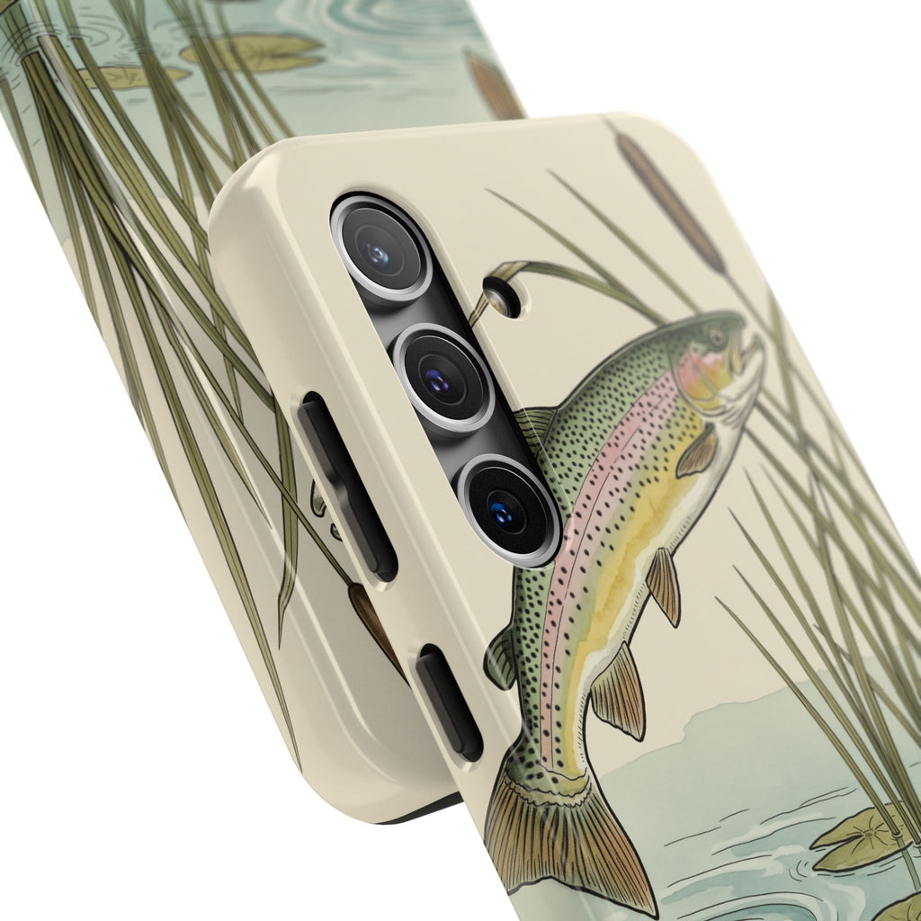Trout Fishing Phone Case - Vintage Field Guide Fish Illustration