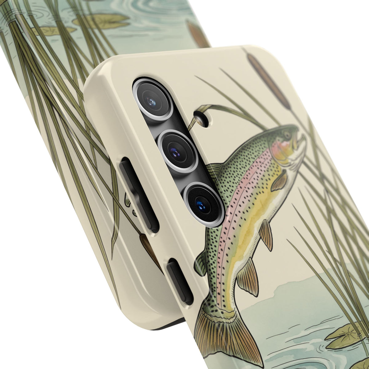 Trout Fishing Phone Case - Vintage Field Guide Fish Illustration