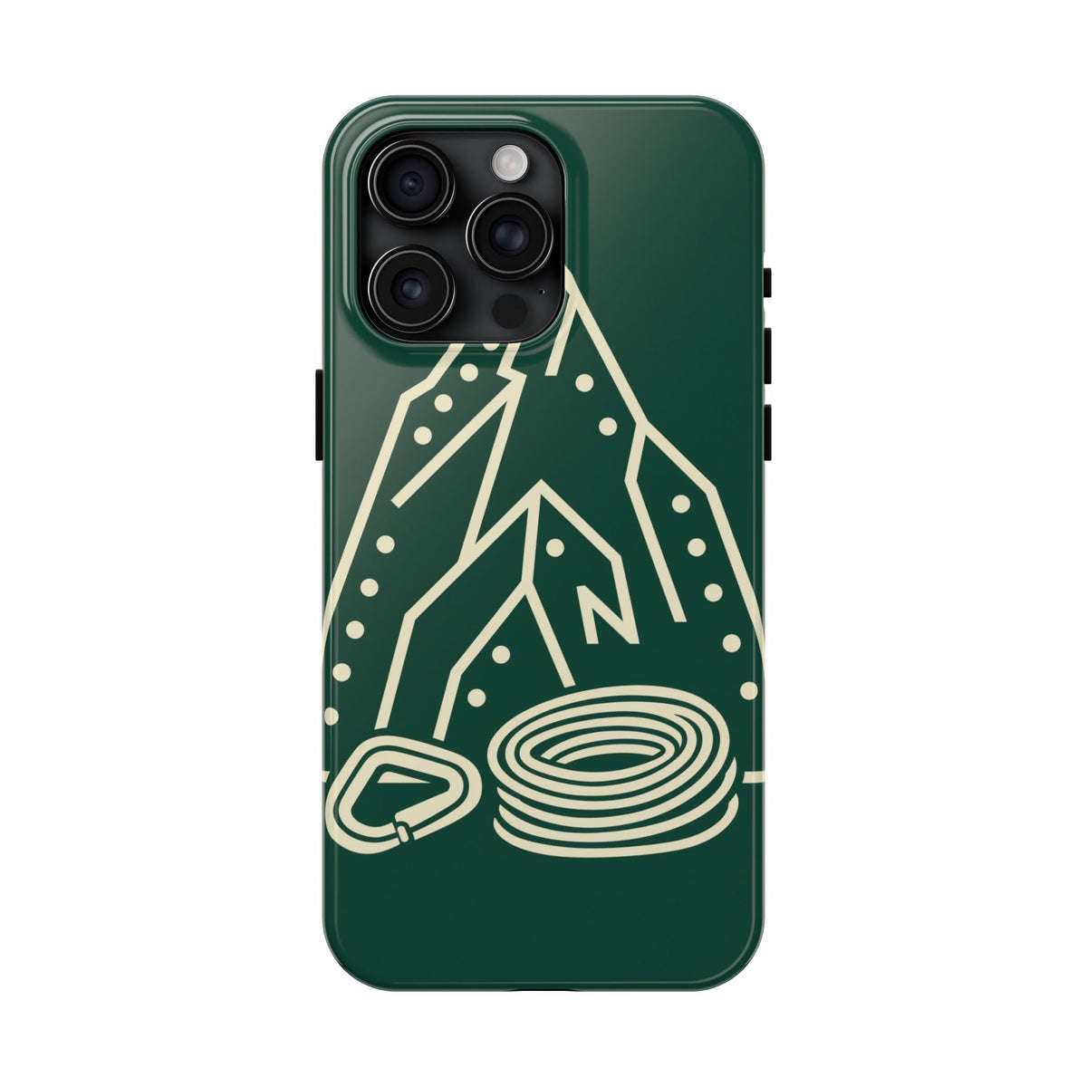 Rock Climbing Phone Case - Mountain Route, Rope and Carabiner
