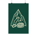 Rock Climbing Poster - Mountain Route Line Art Wall Print