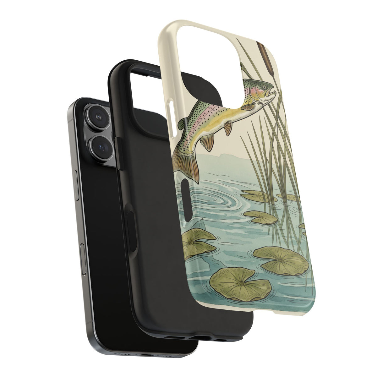 Trout Fishing Phone Case - Vintage Field Guide Fish Illustration