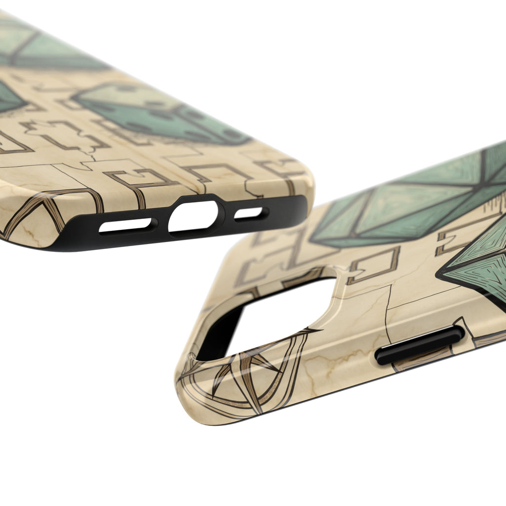 Tabletop RPG Phone Case - Polyhedral Dice and Dungeon Map