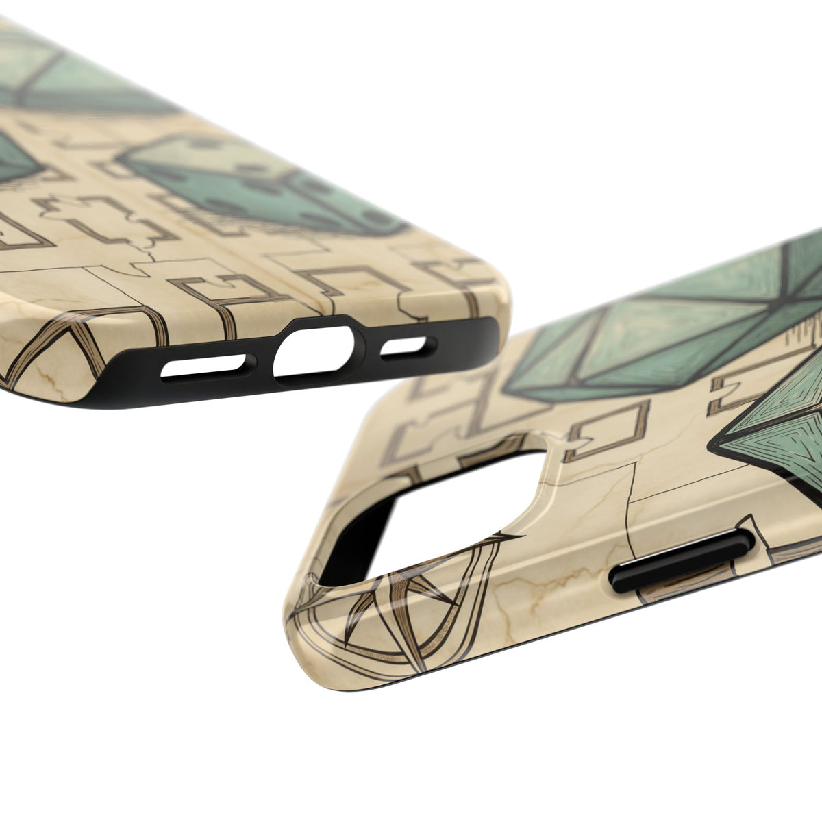 Tabletop RPG Phone Case - Polyhedral Dice and Dungeon Map