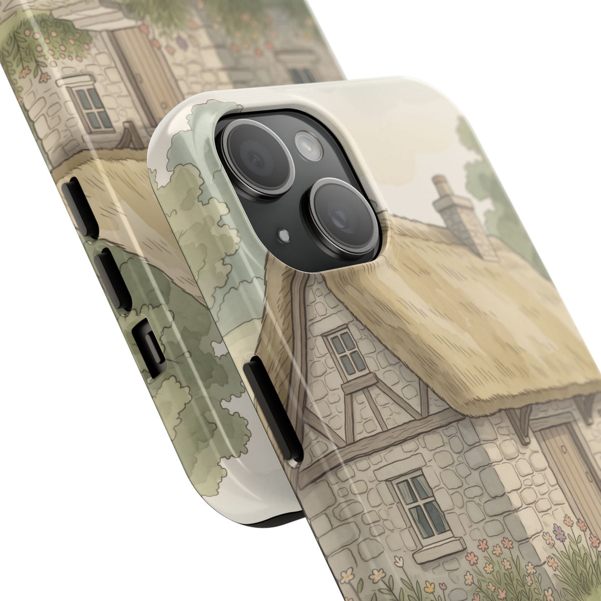 Cottagecore Cottage Phone Case - Storybook Meadow Art Case