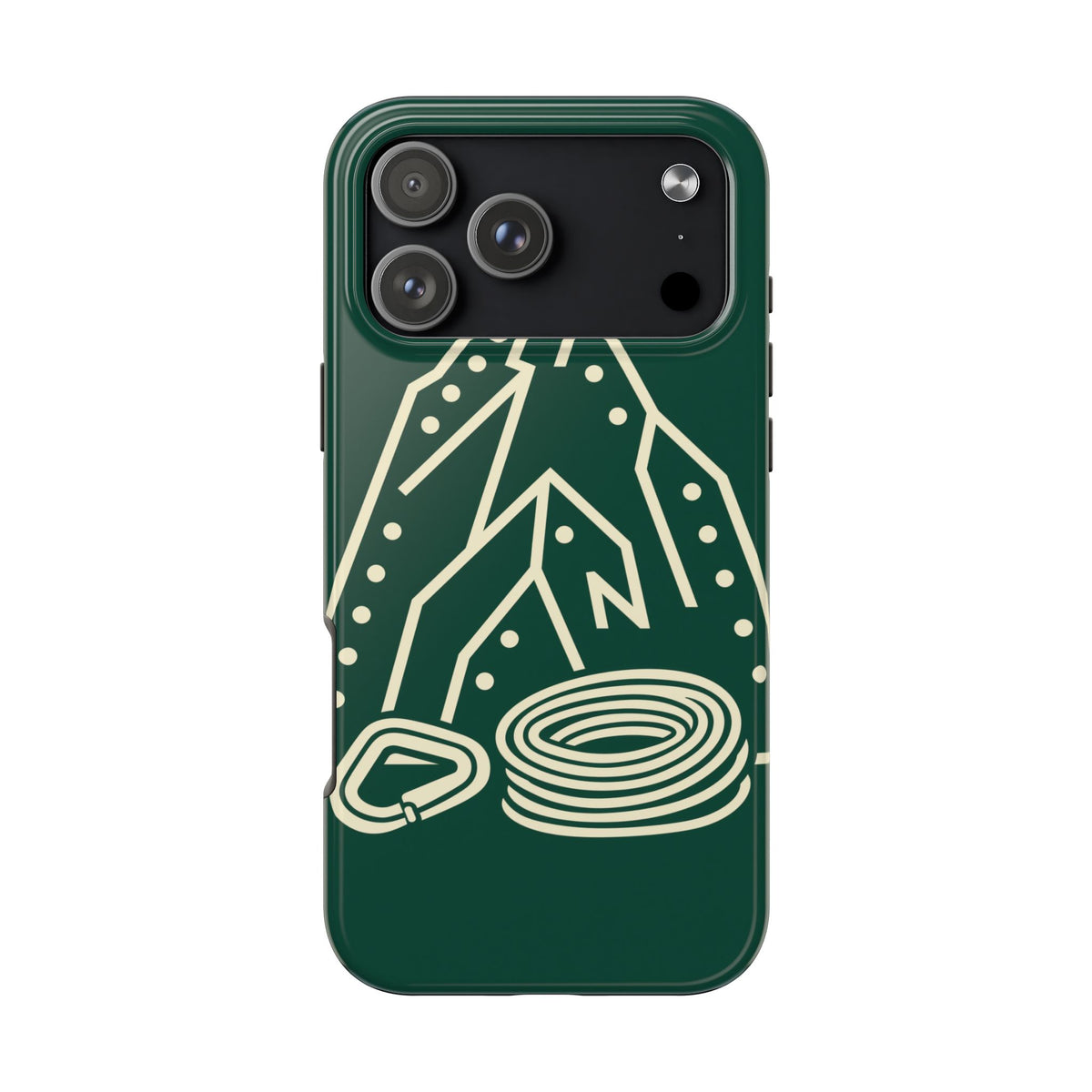 Rock Climbing Phone Case - Mountain Route, Rope and Carabiner