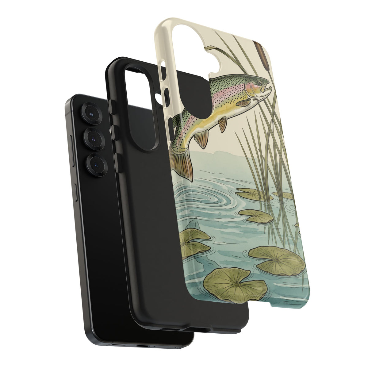 Trout Fishing Phone Case - Vintage Field Guide Fish Illustration
