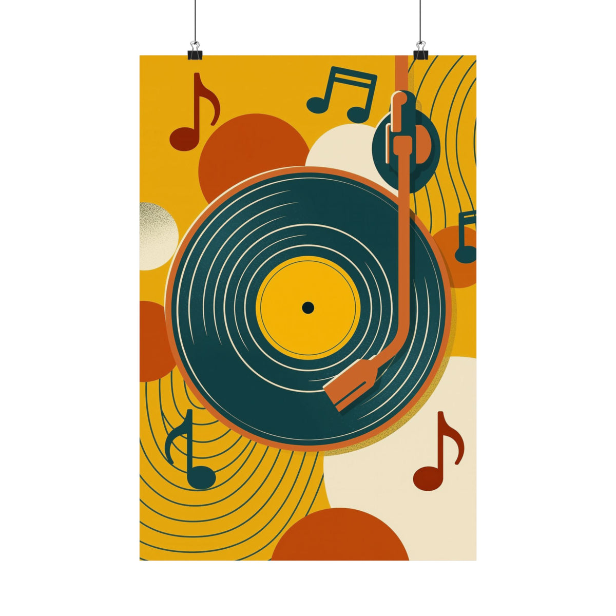 Vinyl Record Poster - Retro Mid-Century Music Wall Art