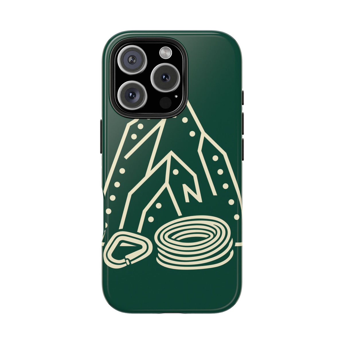 Rock Climbing Phone Case - Mountain Route, Rope and Carabiner