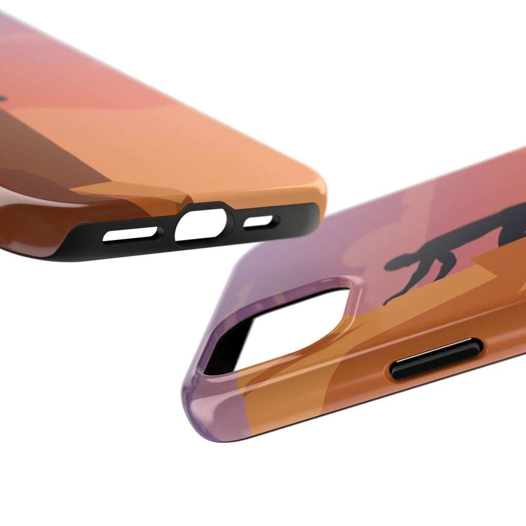 Rock Climber Phone Case - Sandstone Cliff Sunset Silhouette