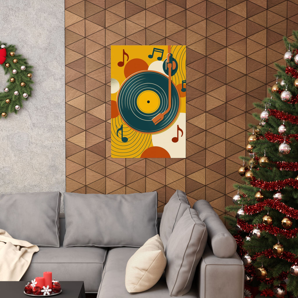 Vinyl Record Poster - Retro Mid-Century Music Wall Art