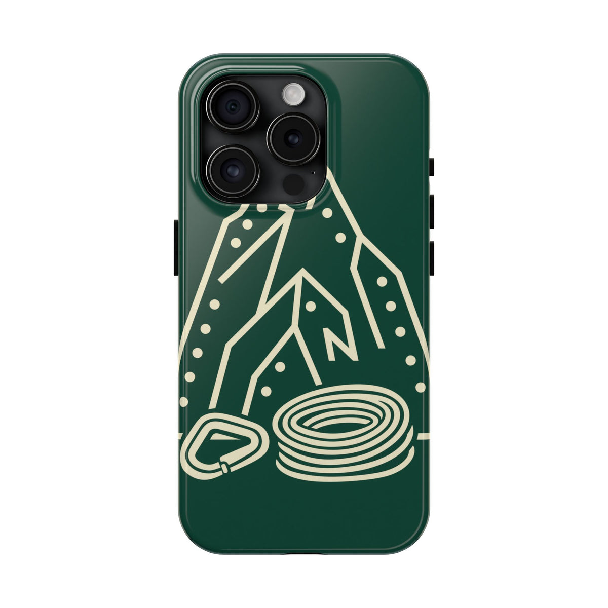 Rock Climbing Phone Case - Mountain Route, Rope and Carabiner