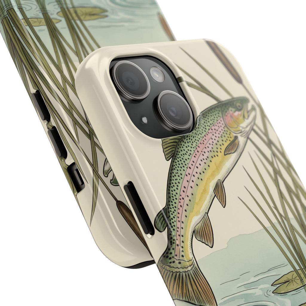 Trout Fishing Phone Case - Vintage Field Guide Fish Illustration