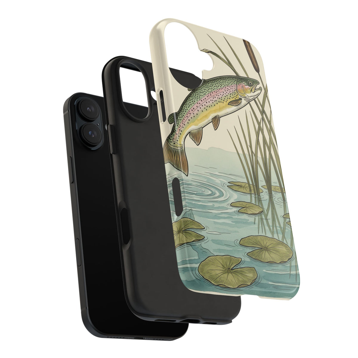 Trout Fishing Phone Case - Vintage Field Guide Fish Illustration
