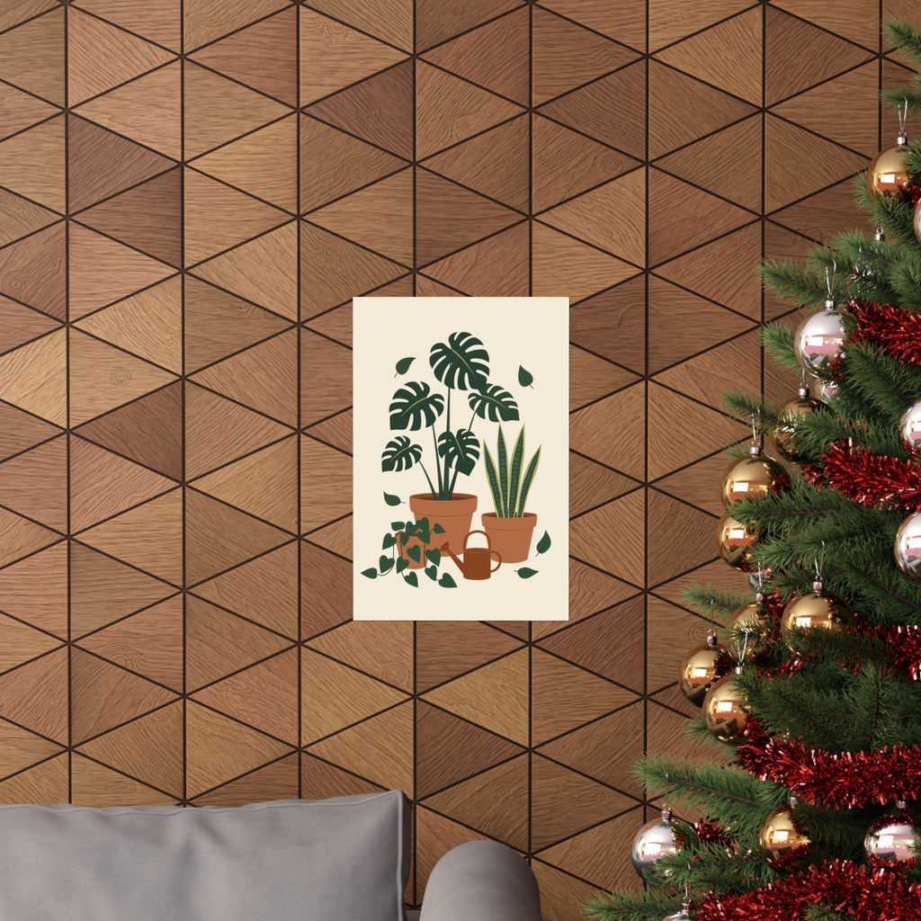 Plant Parent Poster - Monstera and Houseplants Botanical Art