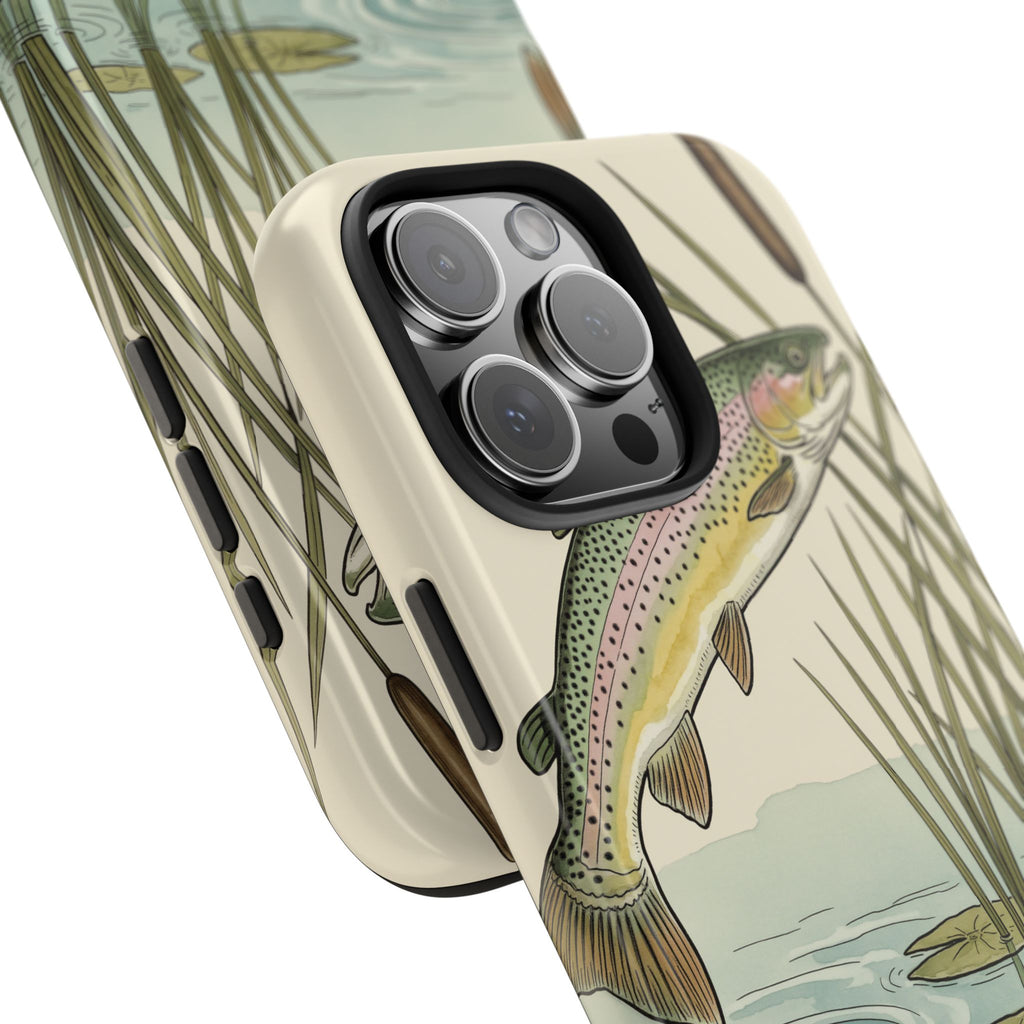 Trout Fishing Phone Case - Vintage Field Guide Fish Illustration