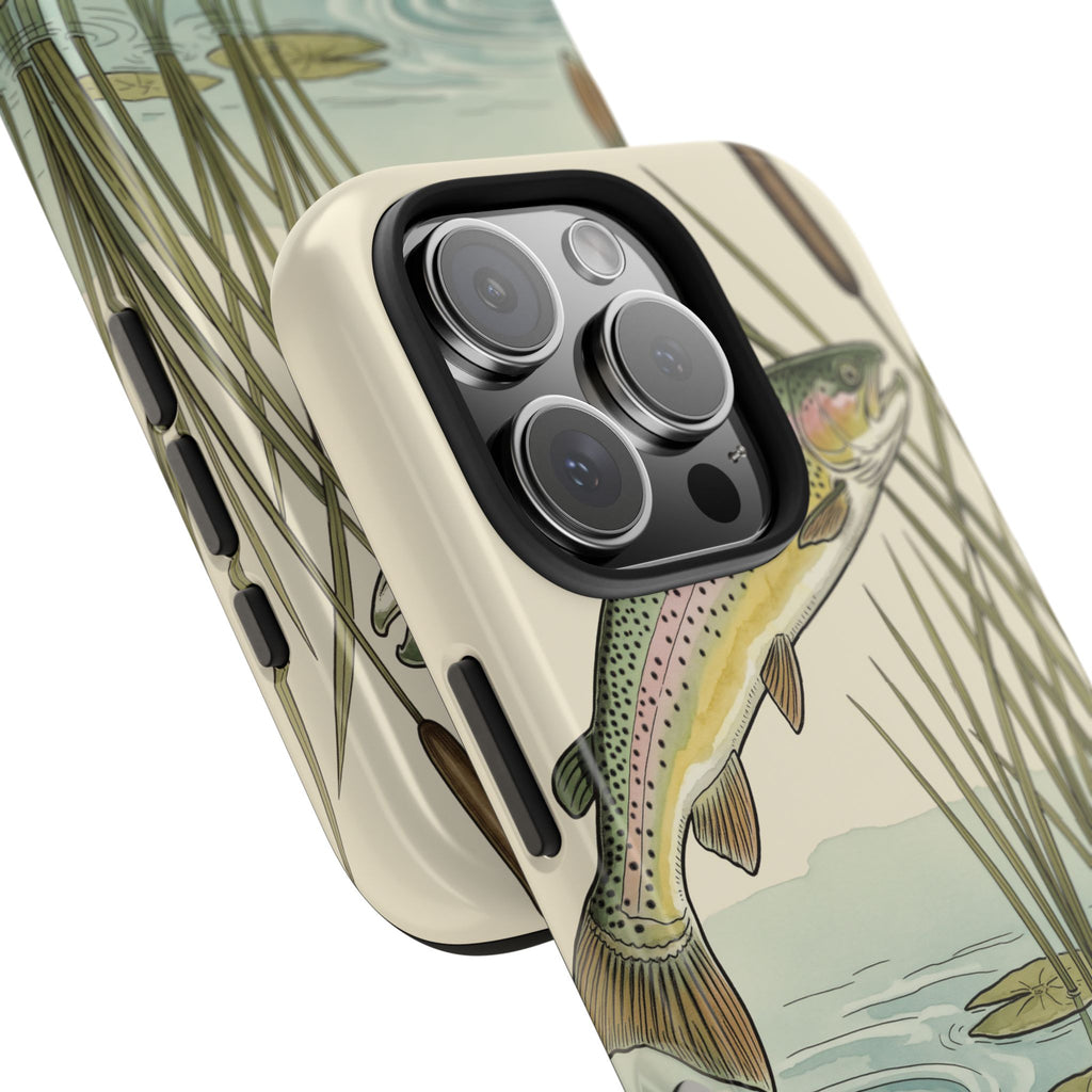 Trout Fishing Phone Case - Vintage Field Guide Fish Illustration