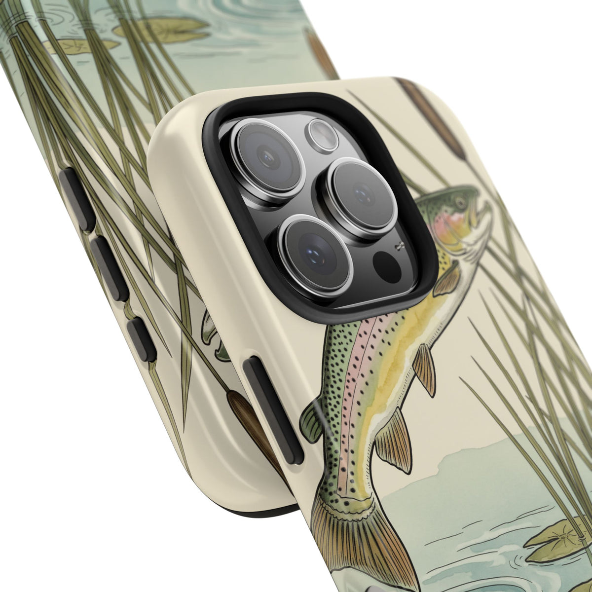 Trout Fishing Phone Case - Vintage Field Guide Fish Illustration