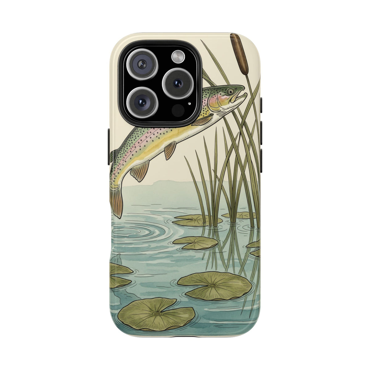 Trout Fishing Phone Case - Vintage Field Guide Fish Illustration