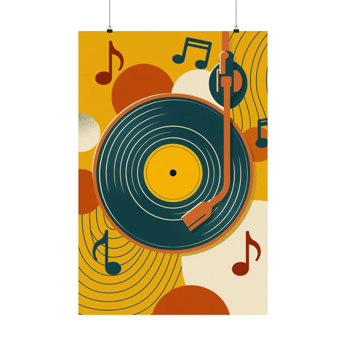Vinyl Record Poster - Retro Mid-Century Music Wall Art
