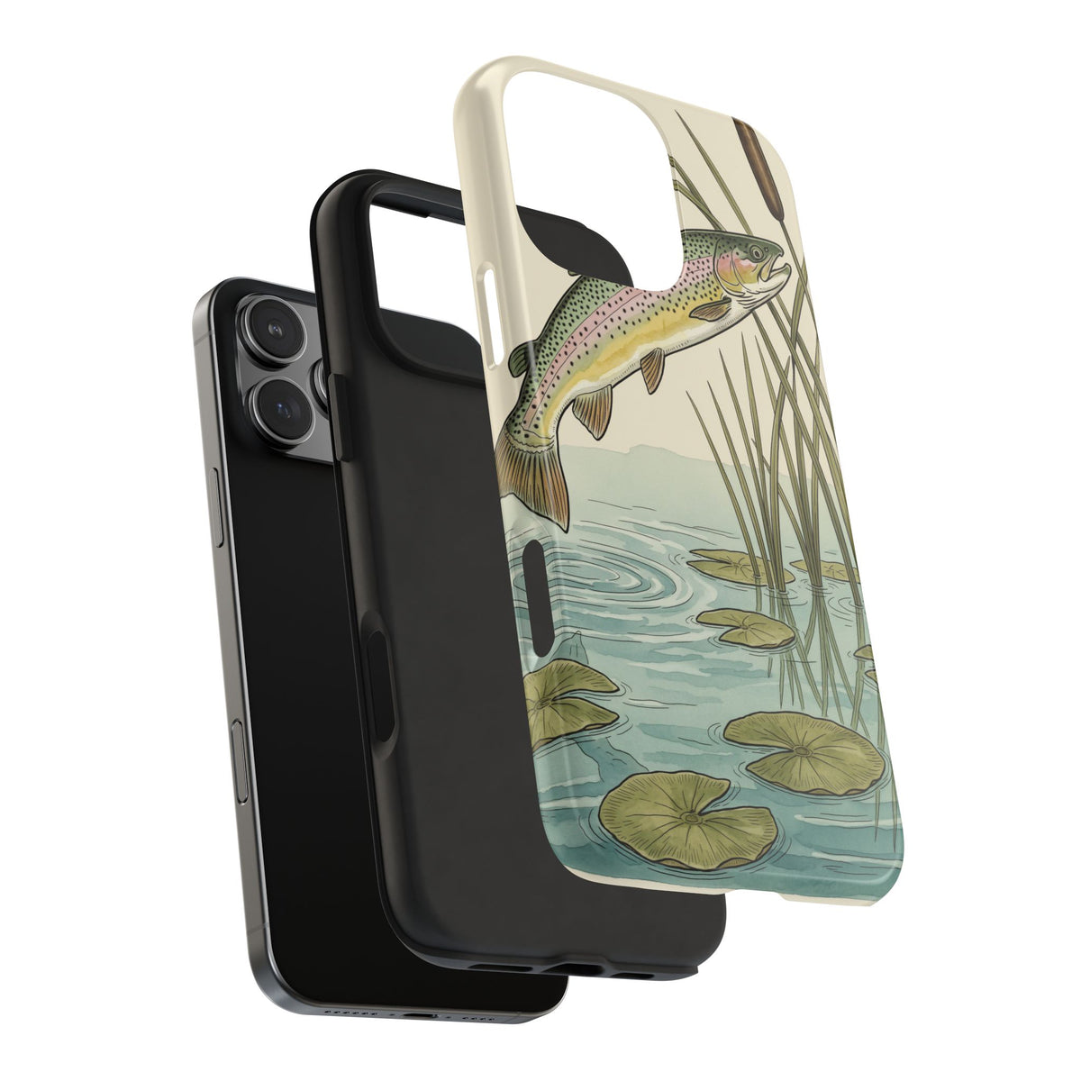 Trout Fishing Phone Case - Vintage Field Guide Fish Illustration