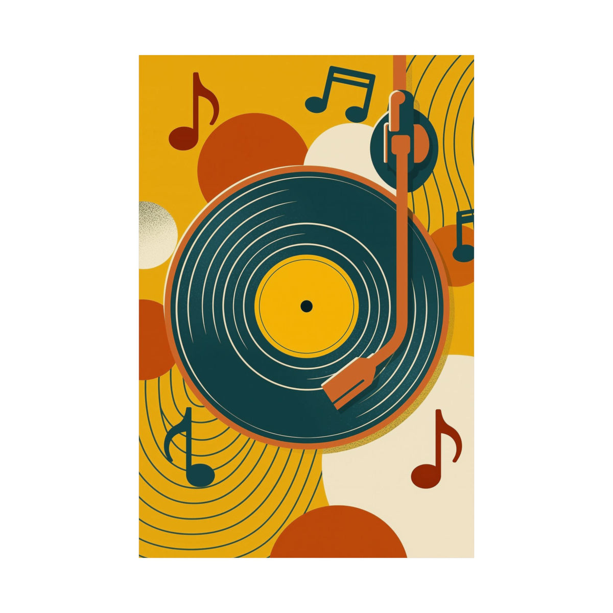 Vinyl Record Poster - Retro Mid-Century Music Wall Art