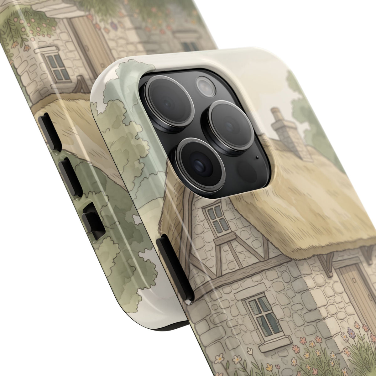 Cottagecore Cottage Phone Case - Storybook Meadow Art Case