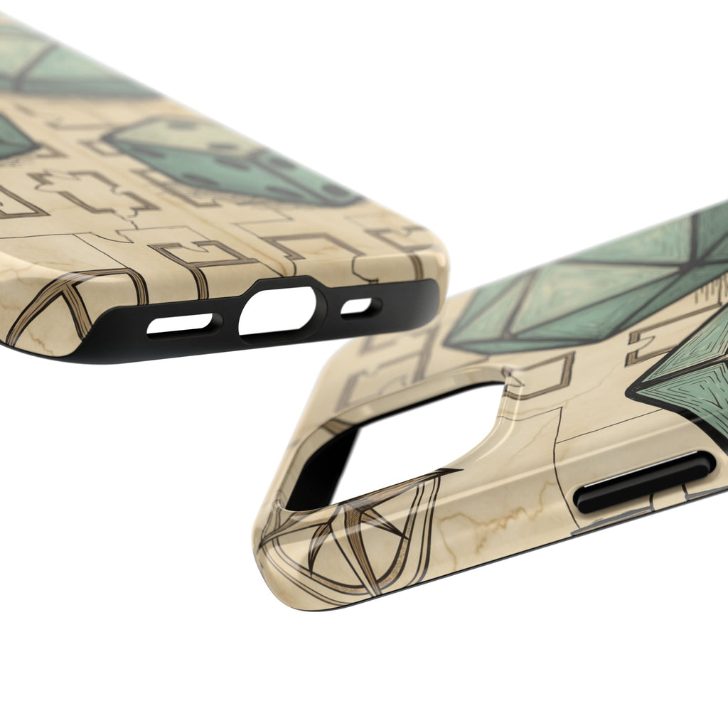 Tabletop RPG Phone Case - Polyhedral Dice and Dungeon Map