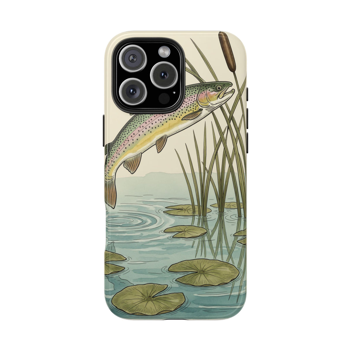 Trout Fishing Phone Case - Vintage Field Guide Fish Illustration
