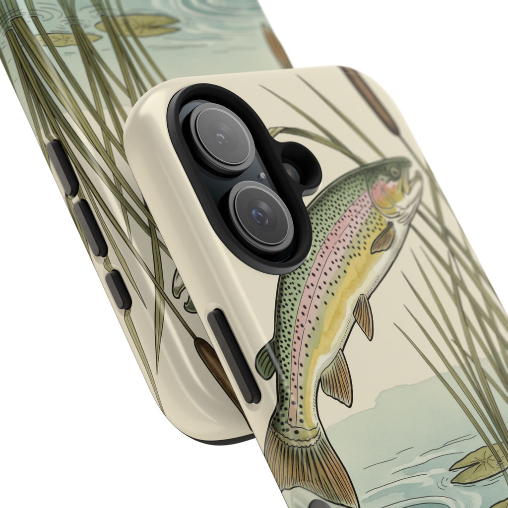 Trout Fishing Phone Case - Vintage Field Guide Fish Illustration