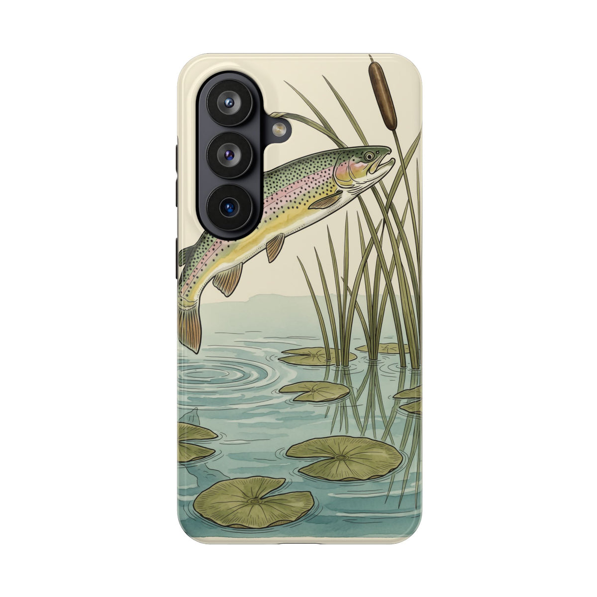 Trout Fishing Phone Case - Vintage Field Guide Fish Illustration