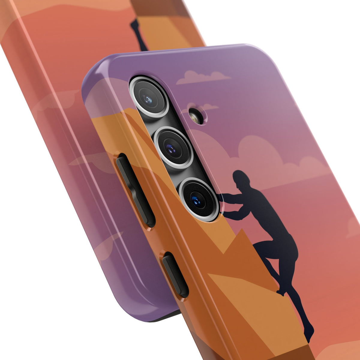 Rock Climber Phone Case - Sandstone Cliff Sunset Silhouette