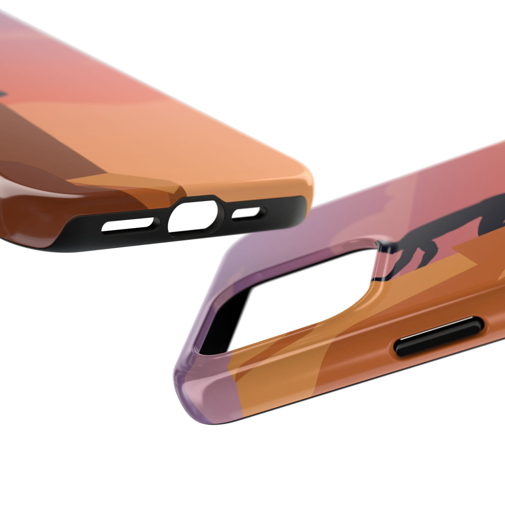 Rock Climber Phone Case - Sandstone Cliff Sunset Silhouette