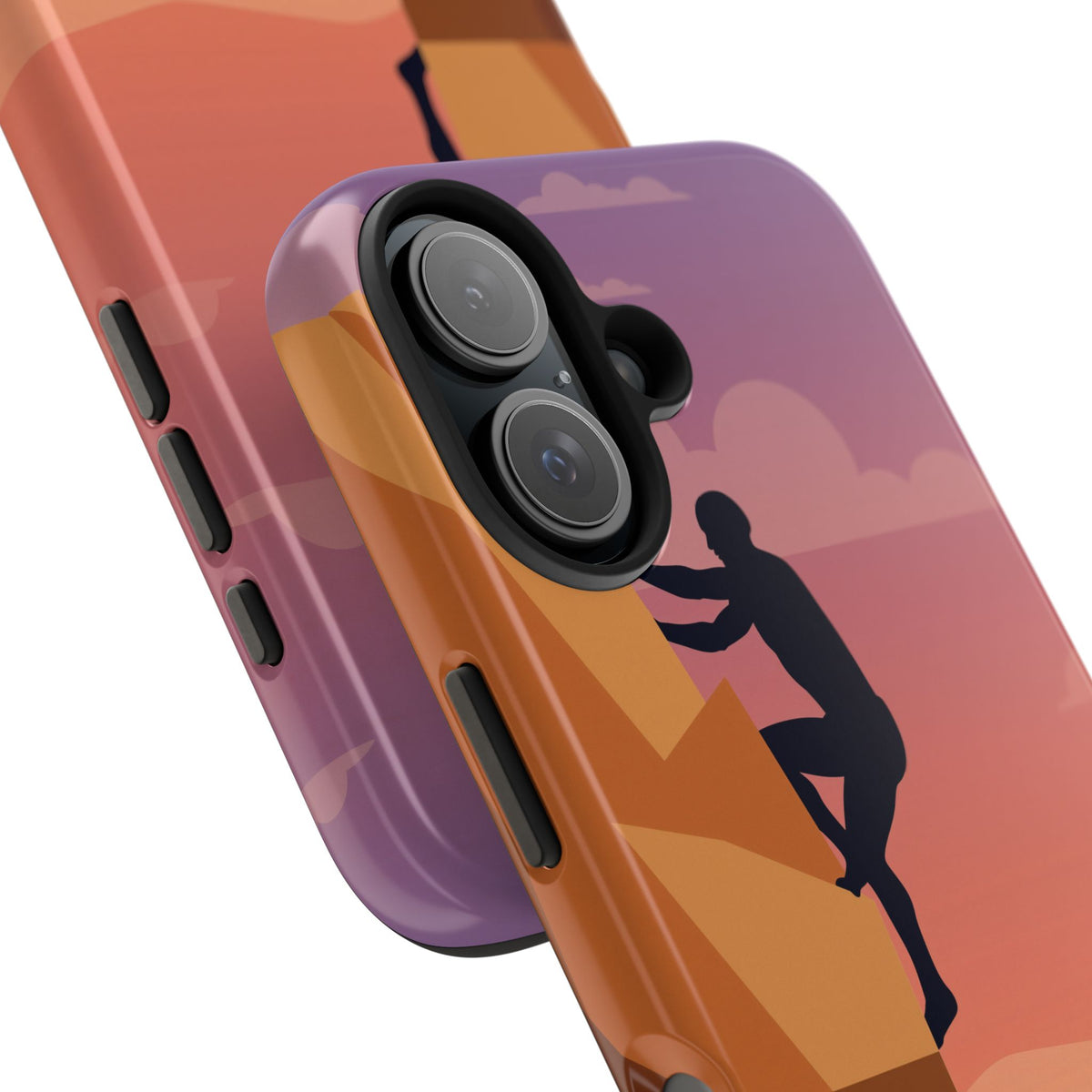 Rock Climber Phone Case - Sandstone Cliff Sunset Silhouette