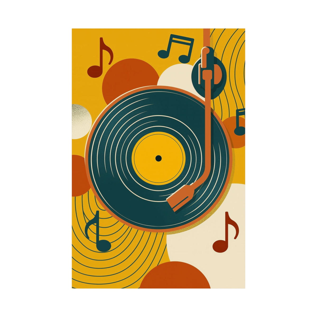 Vinyl Record Poster - Retro Mid-Century Music Wall Art